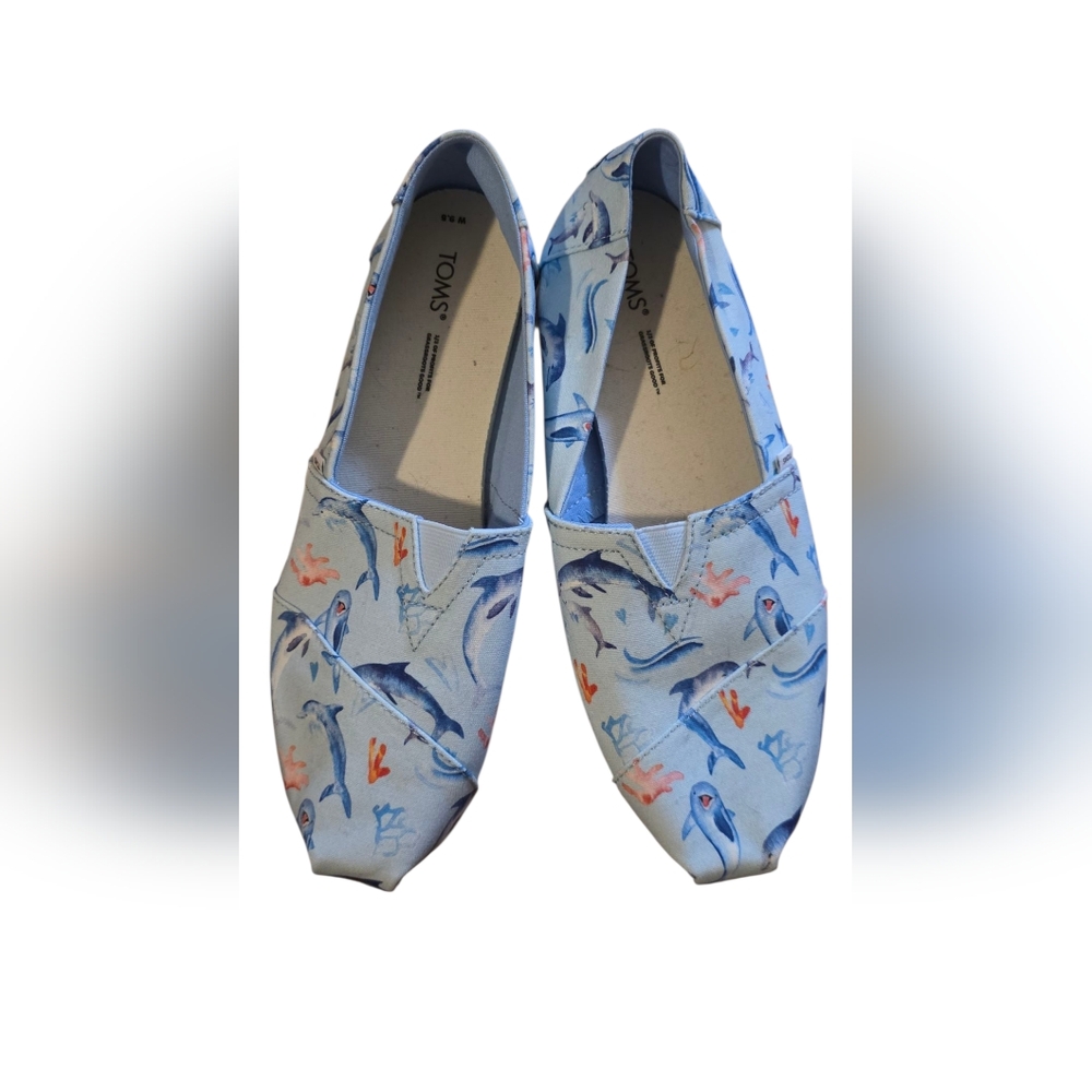 TOMS Dolphin Print Slip-On Shoes